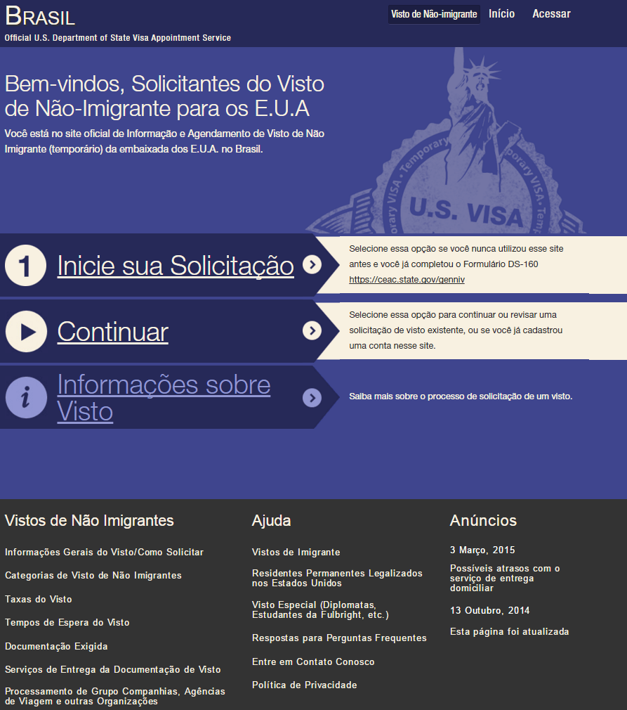 Informações sobre agendamento de vistos nos Consulados dos EUA no Brasil -  Drummond Advisors