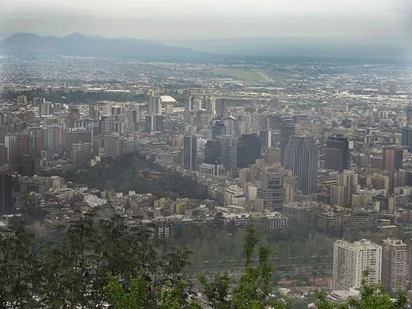 Cerro San Cristóbal - vista de Santiago